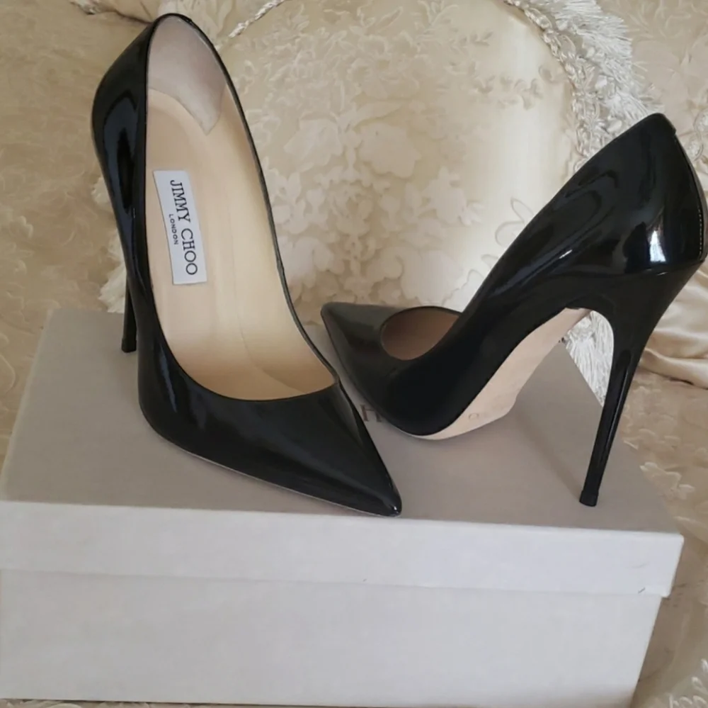 NWT, Authentic Jimmy Choo Stillettos, Size 8 - Picture 1 of 6
